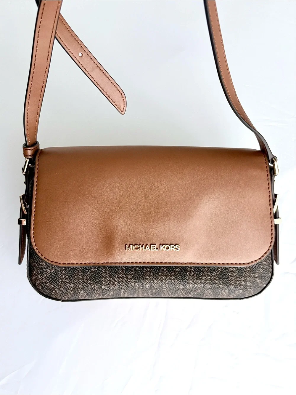 Michael Kors Tan and Brown  Crossbody Bag